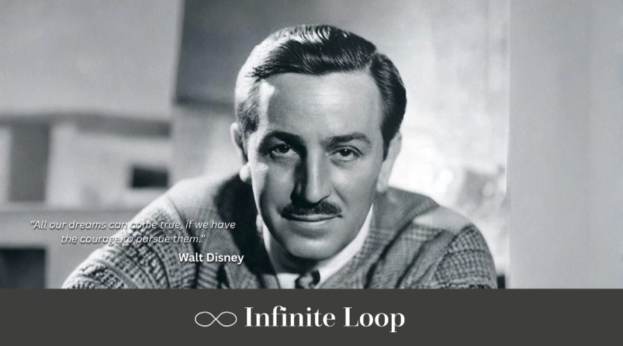 Walt Disney — original Infinite Loop portrait and quotation